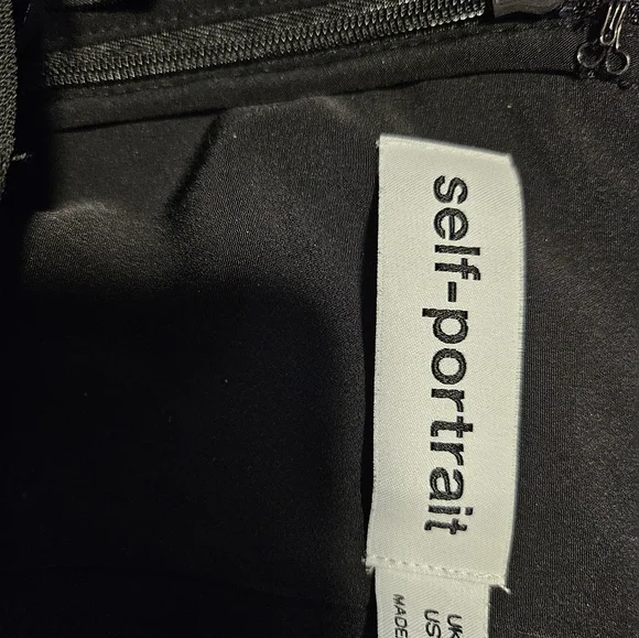 Self-Portrait Bustier Tiered Chiffon Midi-Dress - Picture 3 of 6